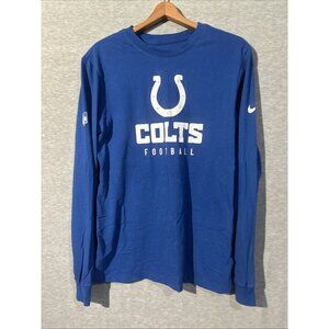 Indianapolis Colts Nike Dri-Fit Long Sleeve Shirt Men's Small Blue Used